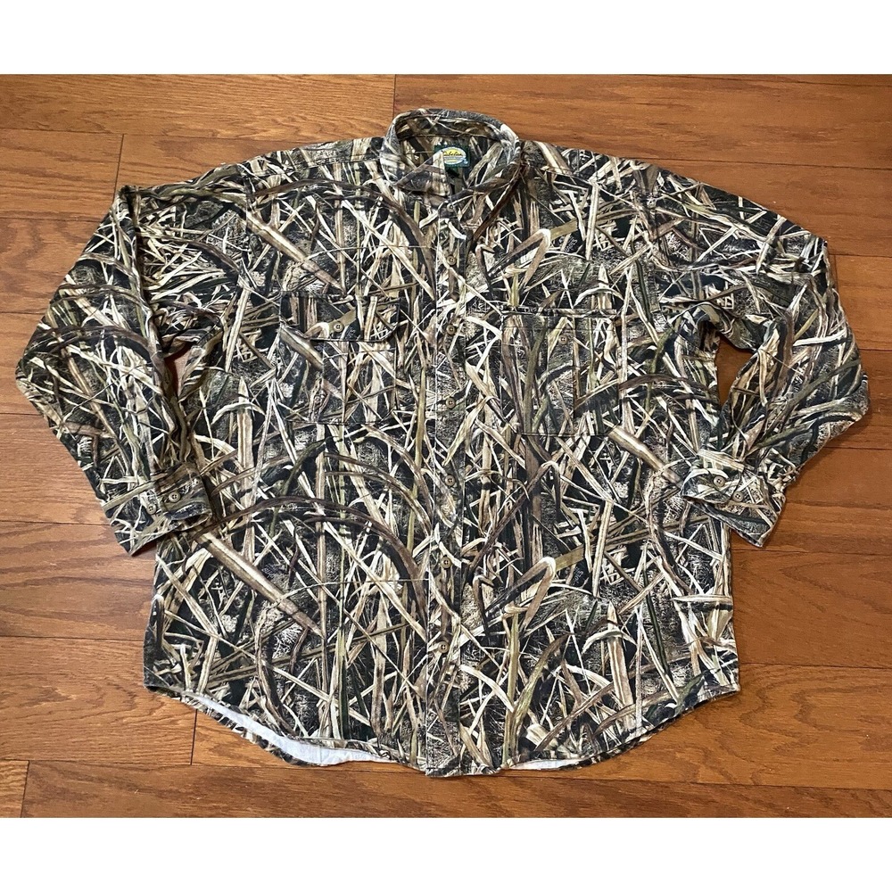 Cabelas Shirt Mens XL Button Up Camo Preowned‎ Broken In Good